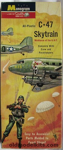 Monogram 1/90 C-47 Skytrain with Paratroopers, PA11-98 plastic model kit